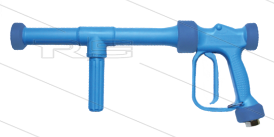 RB65 - blauw - messing - verlengde uitvoering - L=500mm - 24 Bar - 60 l/min - max 90°C - 1/2&quot; bi