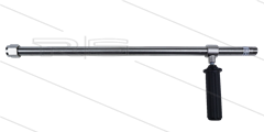 RB65 - Spuitlans RVS - nozzlehouder - L=800mm - 24 Bar - 100 l/min - max 43°C - 1/2&quot; bi x 1/2&quot; bu