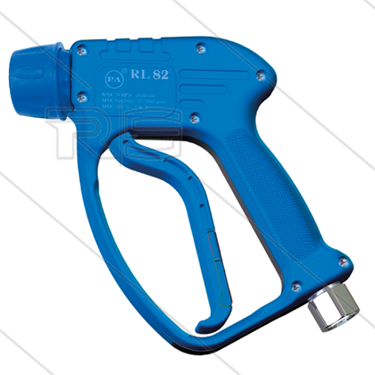 RL82 - HD pistool - RVS - met swivel - 125 Bar - 80 l/min - max 160°C - 1/2&quot; bi x ARS178 koppeling