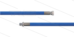 HD-slang blauw 1/4&quot; - 1SC - 3,0m - 1/4&quot; W x 1/4&quot; bu RVS - geen KBS - 250 Bar