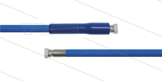 HD-slang blauw 1/4&quot; - 1SC - 3,5m - 2x 1/4&quot;W - 1x KBS - 250 Bar