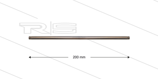 RP201 lans - L=200mm - recht - RVS - 400 Bar - max 150°C - 2 x 1/4&quot; bu