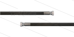 HD-slang zwart 1/4&quot; - 1SN - 10m - 2x 1/4&quot;W - geen KBS - 250 Bar