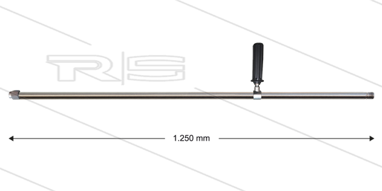 Lans RL84 / 204 - L=1250mm - recht - RVS - verstelbare handgreep - 500 Bar - max 43°C