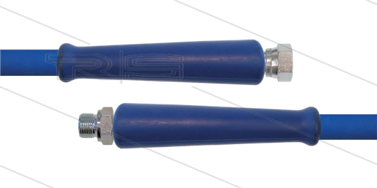 HD-slang blauw 1/2&quot; - 1SC - 20m - 1/2&quot;W x 1/2&quot;bu - 2x KBS - 250 Bar