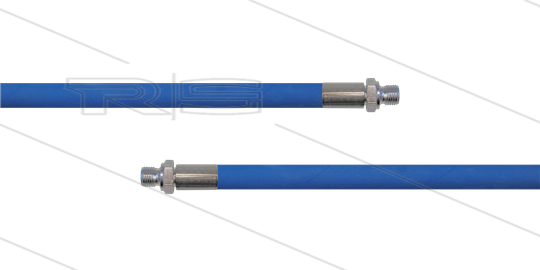 HD-slang blauw 1/4&quot; - 1SC - 25m - 2x 3/8&quot;bu - geen KBS - 250 Bar