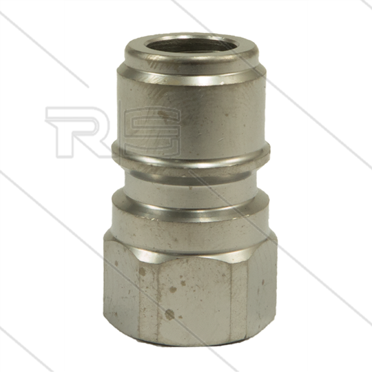 ARS350 - nippel - RVS - 350 Bar - Ø19,9mm - max 90°C - passend op Nilfisk-Alto - 1/4" bi