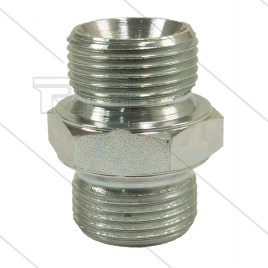 Verloopnippel - staal - 1/4&quot; bu x 1/2&quot; bu - BSP