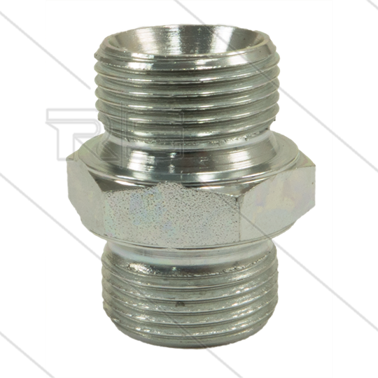 Verloopnippel - staal - 3/8&quot; bu x 1/2&quot; bu - BSP