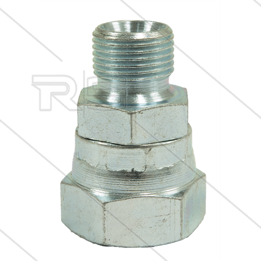 Verloopnippel - staal - 3/8&quot; bu x 3/8&quot; wartel - BSP