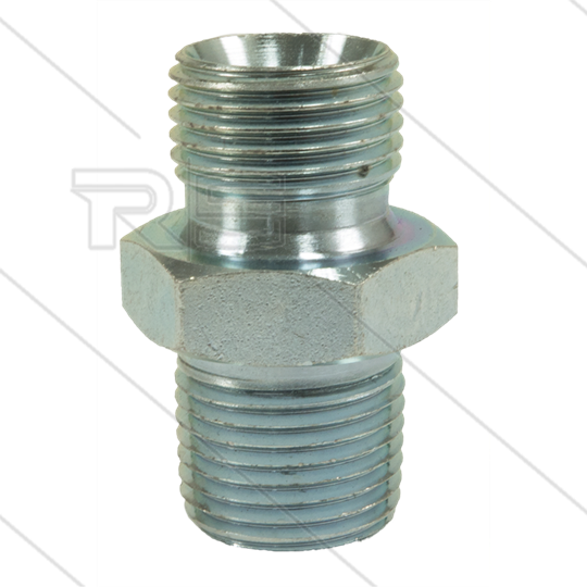 Dubbele nippel - staal - 1/2&quot; bu BSP x 1/2&quot; bu NPT