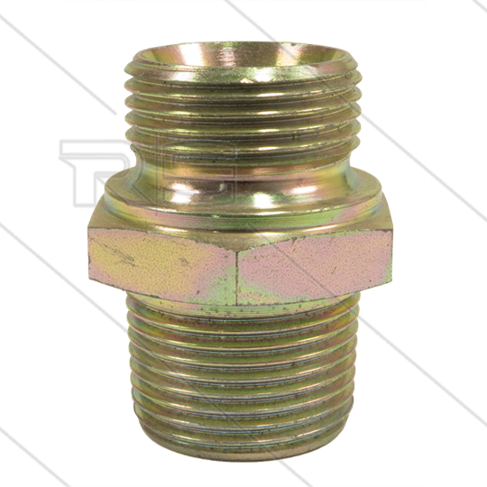 Dubbele nippel - staal - 1&quot; bu BSP x 1&quot; bu NPT