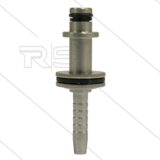 Persnippel - RVS - 1/4&quot; - DN06 - Ø11mm pistoolaansluiting met lager en Ø22mm sluitplaat