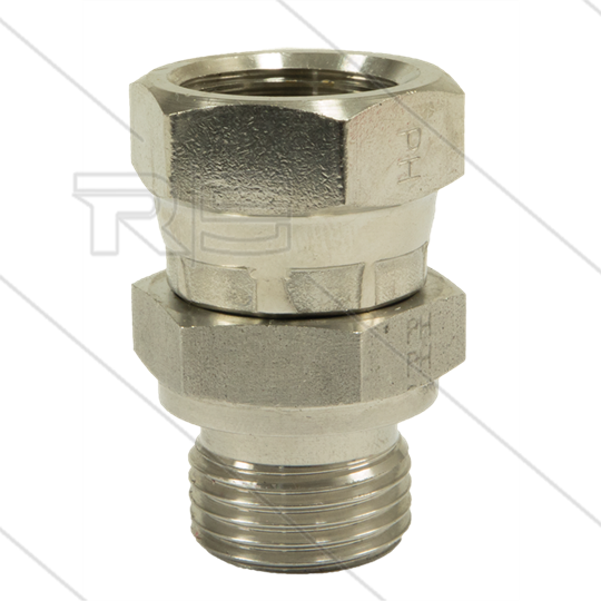 Verloopnippel - RVS - 3/8&quot; bu x 3/8&quot; wartel - BSP