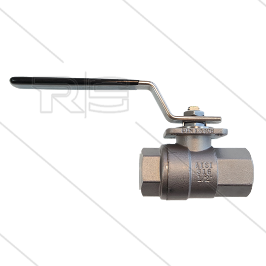 Kogelkraan 1/2&quot; - RVS316 - 100 Bar - 2 x 1/2&quot; bi