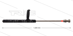 RP72 Schuimlans - L=120cm - nozzle 3,2 - 1/4" bu - rode markering - (> 26 l/min)