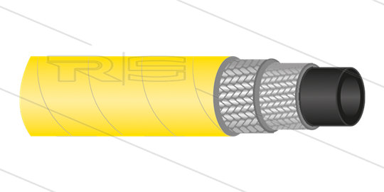 HD-slang - 2SC-08 (5/16") - Diervetbestendig - geel - 400 Bar - Ø15,5mm - 120°C