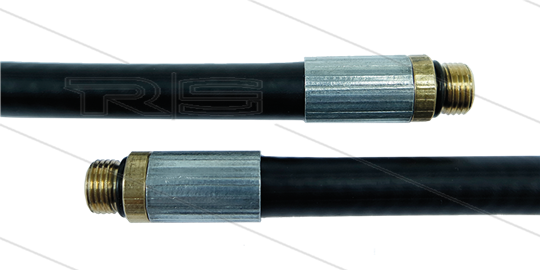 NW6 rioolslang - 15m - 300 Bar - zonder nozzle - 2x 1/4&quot;bu - met O-ring - max 100°C