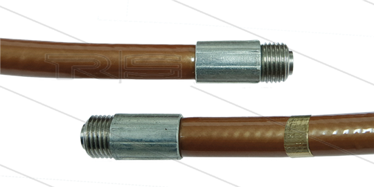 NW5 rioolslang - brons - 30m - 250 Bar - zonder nozzle - 2x 1/8&quot; bu - max 90°C - met eindmarkering