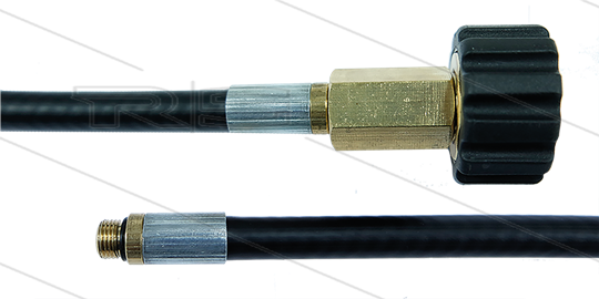 NW6 rioolslang - 25m - 300 Bar - zonder nozzle - M22x1,5 W x 1/8&quot;bu met O-ring - max 100°C