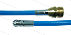 NW5 rioolslang - blauw - 30m - 250 Bar - met nozzle 0.045 zonder voorboring - M22x1,5 bu - max 60°C