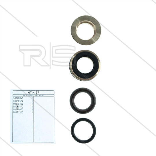 Kit 27 - Complete afdichtingsset Ø20mm voor 1 plunjer - Serie 50