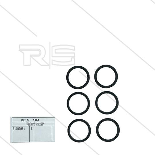 Kit 90 - Set topringen Ø15mm (6x) - Serie 44 + 50