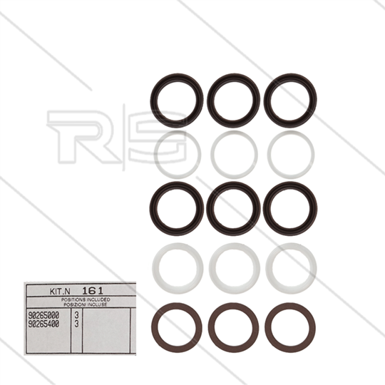 Kit 161 - Manchetset Ø18mm voor 3 plunjers - Serie 63