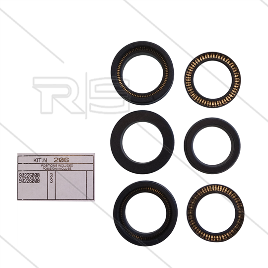 Kit 206 - Manchetset Ø20mm voor 3 plunjers - serie 66(V)HT