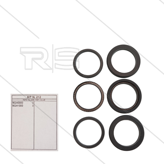 Kit 212 - Manchetset Ø36mm voor 3 plunjers  - serie 69 + 70(V)HT + SS