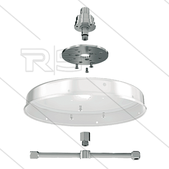 FL-Z conversie kit - Swivel, adapterplaat, bouten, verlengadapter, rotorarm 2 x 1/4&quot; bi - Ø300mm