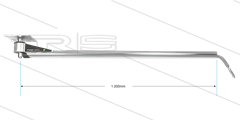 DKP - Zwenkarm plafond - L=1200 mm - aansluiting in: 1/4" bi x uit: 1/4" bu