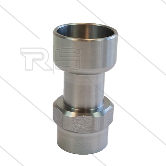 Nozzlebeschermer voor RP72 lans - RVS - in M22x1,5 bi x uit 3/8&quot; bi