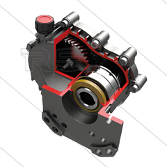 RGB18 - reductiekast - 2.19:1 - tot 13 kW - as motor 1" 