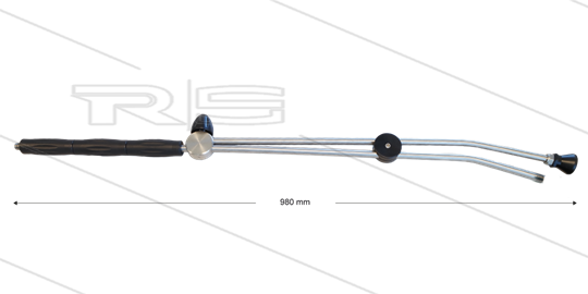 Rp53 V Dubbele Lans T B V Vuilfrees L 980mm Rvs Bovenknop Isolatie L 290mm 400 Bar Max 80 C 1 4 Bu Incl Lagedruknozzle Bestel Online Bij Reinigingspartner